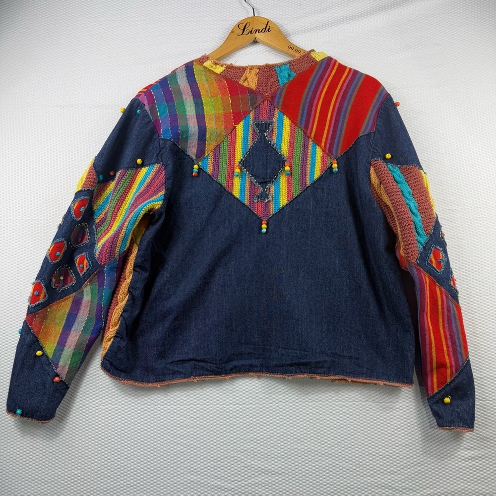 Vintage Sandy Starkman Boho Patchwork Jacket - Si… - image 7